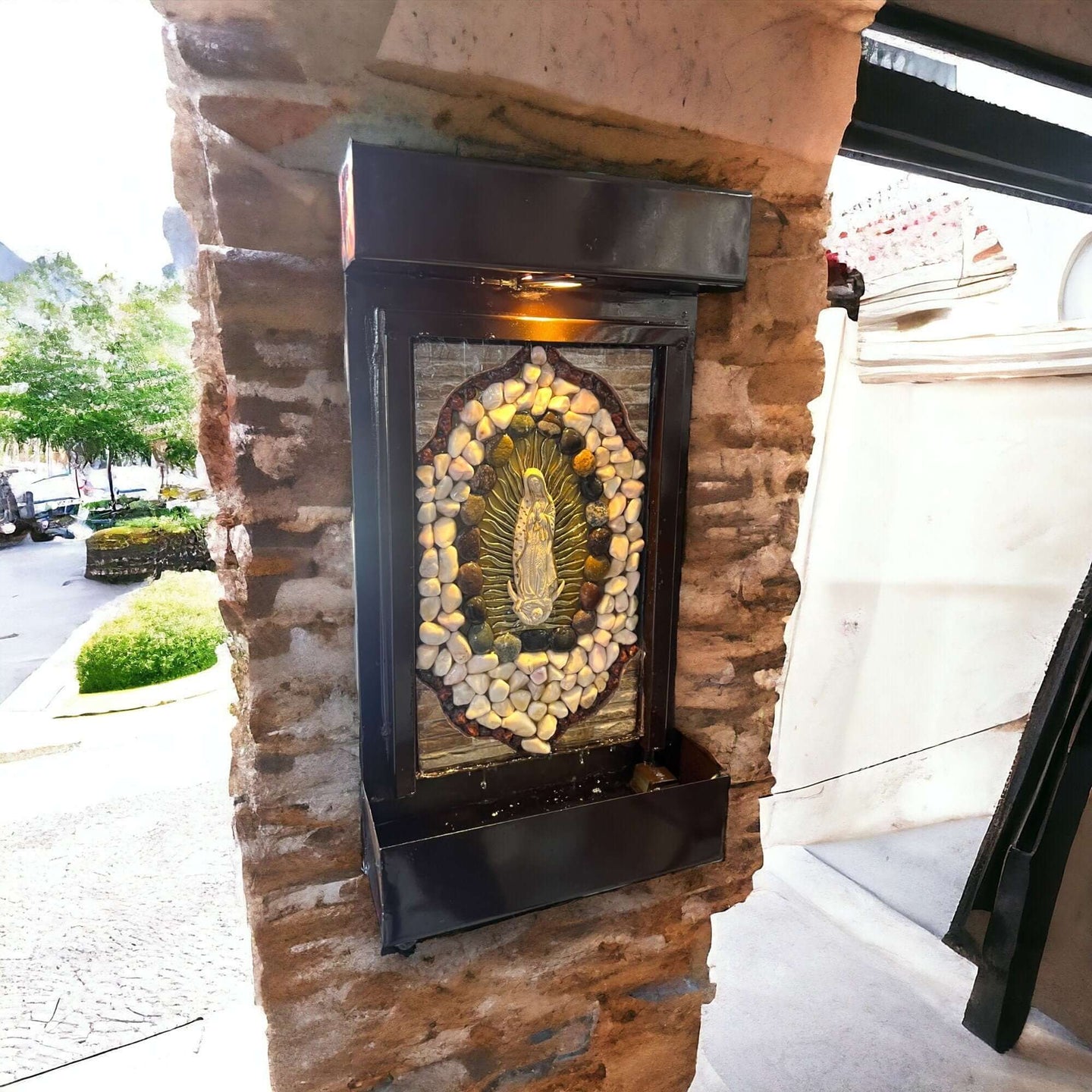 Handcrafted Virgin Mary Fountain | Artisan Decor